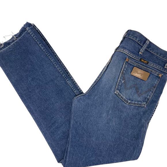 Vtg Wrangler Mens Jeans Size 34 x 34 Blue Denim 936PWD Western Workwear Country - Picture 1 of 9